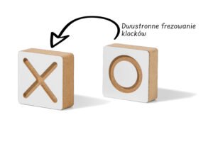 actoto gra edukacyjna tic tac toe dwustronnie frezowane klocki