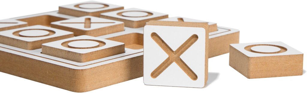 actoto gra edukacyjna tic tac toe z wyróżnionym klockiem krzyżyk